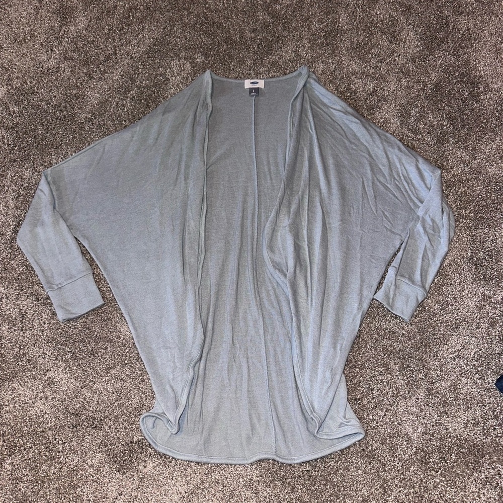 Old Navy Blue Cardigan with Relaxed Fit and 3/4 Sleeves